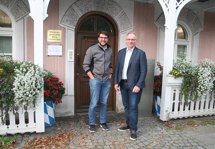 Martin Schuster und Bürgermeister Fent