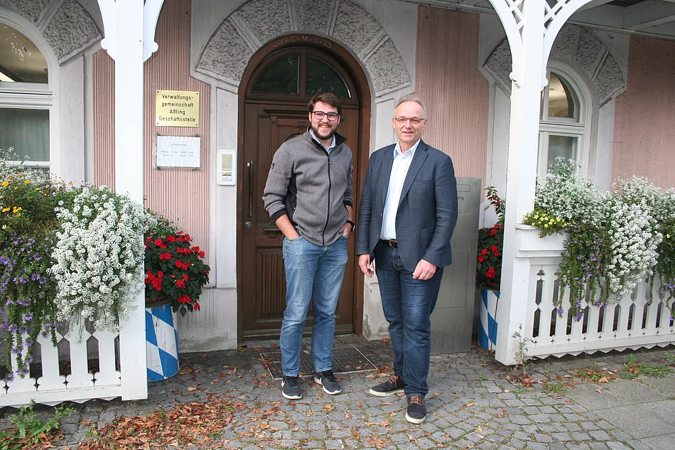 Martin Schuster und Bürgermeister Fent